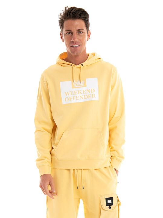 Weekend Offender HM Service Hoodie - Yellow Sweatshirt (Men's Cotton Off White - HDAW21 07/ HDSS22 08)