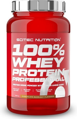 Scitec Nutrition 100% Whey Professional Πρωτεΐνη Ορού Γάλακτος Χωρίς Γλουτένη με Γεύση Chocolate Hazelnut 920gr