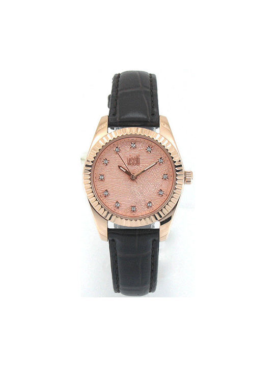 Visetti Citylink Watch with Brown Leather Strap