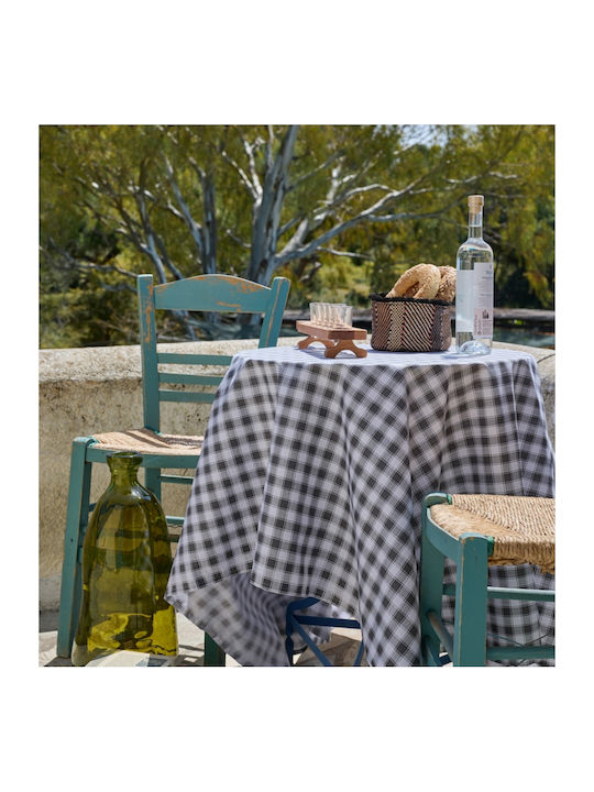 Cokitex Tablecloth Checkered Grey 140x180cm