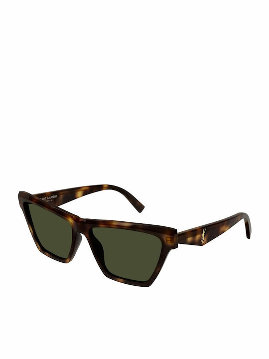 Ysl Women's Sunglasses with Brown Tartaruga Pla...