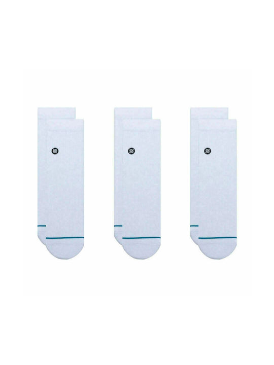 Stance Icon Αθλητικές Κάλτσες Λευκές 3 Ζεύγη
