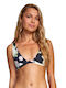 Bikini Τριγωνάκι Floral Μαύρο