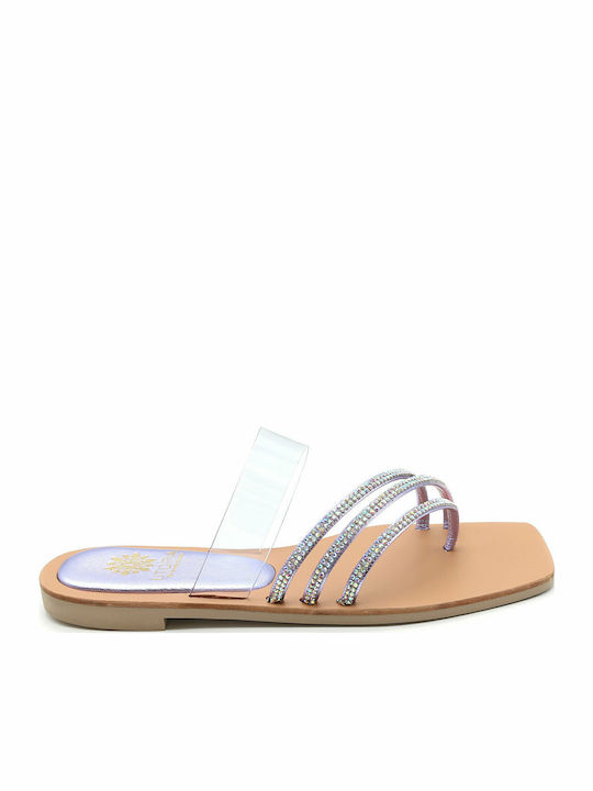 Utopia Sandals Δερμάτινα Γυναικεία Σανδάλια Lilac