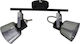 Avide ABCL-MA2B Double Spot with Socket E14 in Black Color