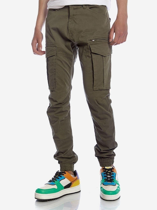 Camaro Trousers Cargo Elastic in Regular Fit Khaki