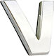 Auto Gs Auto-Buchstaben Aufkleber "V" 2.7 x 2.5cm in Silber Farbe 1Stück