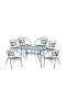 Set Sala De Mese Pentru Exterior Sun 7 Piese Gri