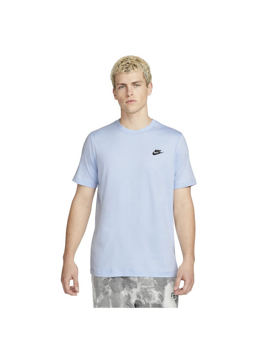Nike Sportswear Club Ανδρικό T-shirt Γαλάζιο Μο...