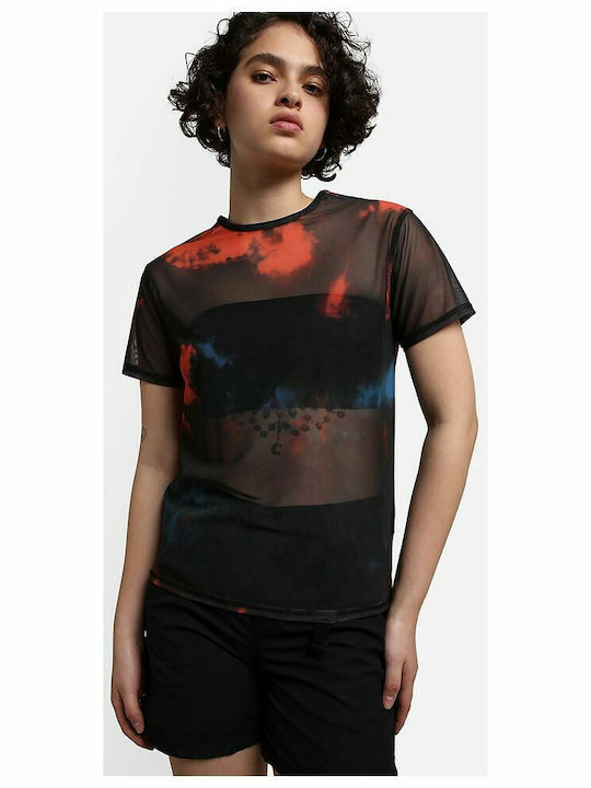 Arve Γυναικείο T-shirt με Διαφάνεια Μαύρο