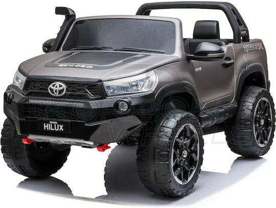 Toyota Hilux Две Места с Дистанционно Управление Лицензиран 12 Волта Сив за 1+ Години