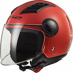 LS2 Airflow OF562 Red Matt Motorradhelm Jet ECE...