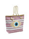 Verde Fabric Beach Bag with design Eye Fuchsia