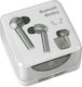 Lampa In-ear Bluetooth Handsfree Căști cu Carcasă de Încărcare Argintiu