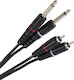 Plugger Easy Cablu 2x 6,3 mm de sex masculin - 2x RCA de sex masculin 1.5m (PLUCABBRM0JMM1M50EAS)