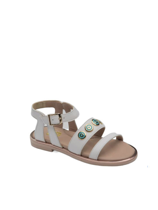 Leather sandals YO No 716 White