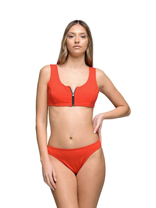 LikeMe Bikini Set Bra & Slip Bottom Red