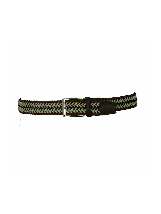 Privato LY0458 Men's Woven Brown Belt