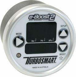 Turbosmart EB2 Ψηφιακό Turbo Timer / Μπαρόμετρο Αυτοκινήτου 60psi 60mm White Silver