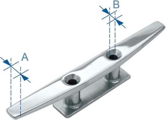 Lalizas Dock Cleats Boat Deck Flat 100mm