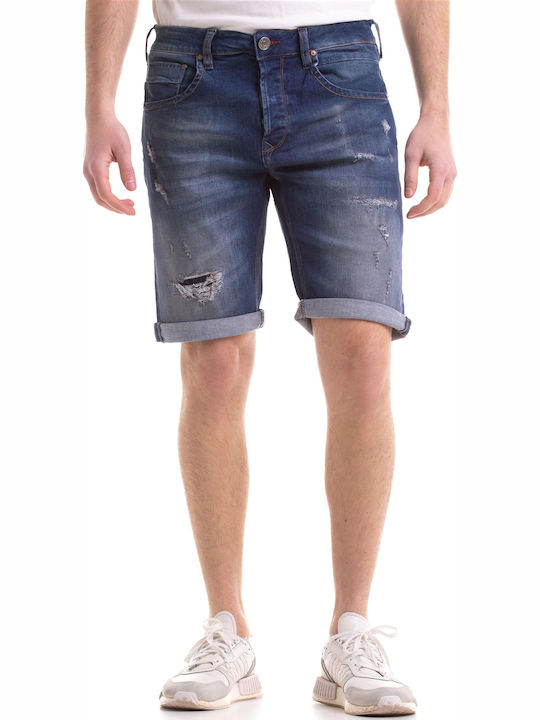 Scinn Ferrez Herren Jeansshorts Regular Fit Blau