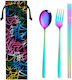 Metallic Chopsticks Multicolour 3pcs