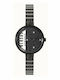 Versus by Versace Rue Denoyez Γυναικείο Ρολόι 34mm Μπαταρίας με Μαύρο Μεταλλικό Μπρασελέ