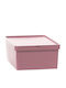 Viomes Nova Plastic Storage Box with Lid Pink 35x25.5x13.5cm 1pcs