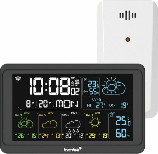 Levenhuk Wezzer Plus LP80 Wireless Digital Weather Station Tabletop Black