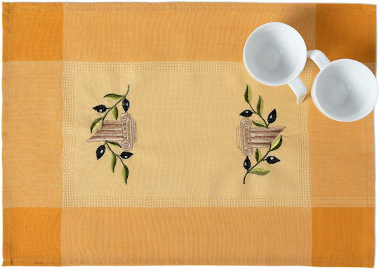 Silk Fashion Σουπλά Υφασμάτινο Κίτρινο 50x35cm 12τμχ Silk Fashion Σουπλά Υφασμάτινο Κίτρινο 50x35cm 12τμχ