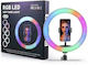 MJ30 RGB Ring Light 30.48cm with Tripod Floor and Mobile Holder