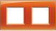 Legrand Living Light Switch Frame 2 Positions Horizontal Installation in Orange Color LNA4802M2OD