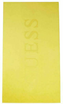 Guess Logo Prosop de Plajă Bumbac Happiness Yellow 180x100cm.