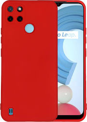 Sonique Liquid Umschlag Rückseite Silikon Rot (Realme C21Y / C25Y)