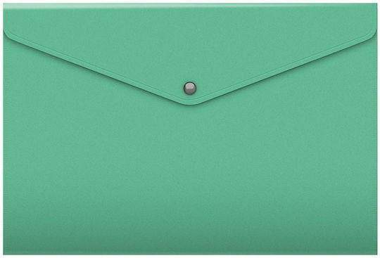 ErichKrause Folder with Button for Paper A4 Green Mat Powder