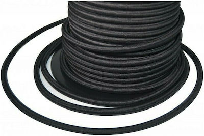 Σχοινί Tricotat 6mm 1m Cauciuc negru