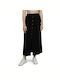 Only High Waist Midi Skirt in Black color