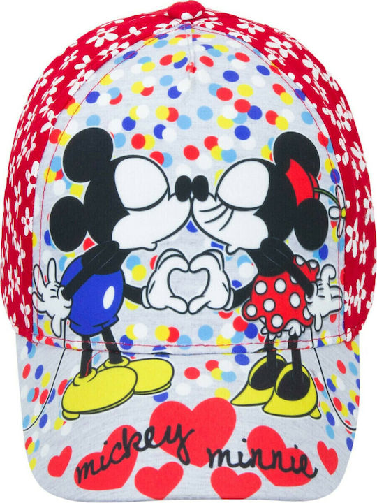 Cerda Kids' Hat Jockey Fabric Minnie Mouse Red