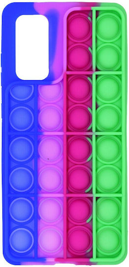Ancus Pop It Back Cover Σιλικόνης Μπλέ/Μώβ/Κόκκινο/Πράσινο (Galaxy S20 FE)
