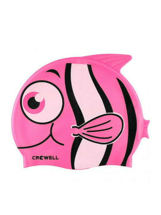 Crowell Nemo Σκουφάκι Κολύμβησης Παιδικό από Σιλικόνη Ροζ