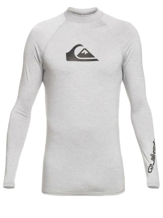 Quiksilver All Time Men's Long Sleeve Sun Protection Shirt Gray