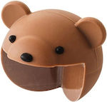 Bear Corner Protector with Sticker made of Plastic in Brown Color 1pcs