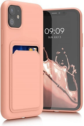 Forcell Card Back Cover Σιλικόνης με Υποδοχή για Κάρτες Κοραλί (iPhone 11)