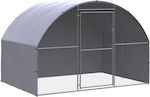 vidaXL Poultry Coop of Galvanized Steel L3 x W2 x H2m