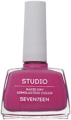 Seventeen Studio Rapid Dry Lasting Color Gloss Βερνίκι Νυχιών Quick Dry Φούξια 187 12ml