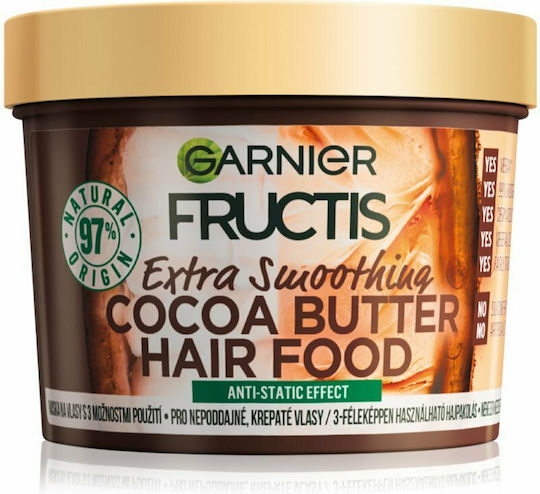 Garnier Fructis Hair Food Cocoa Butter Mască de Păr pentru Reparare 390ml