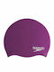 Speedo Plain Moulded Silicone Adults Swimming Cap Purple