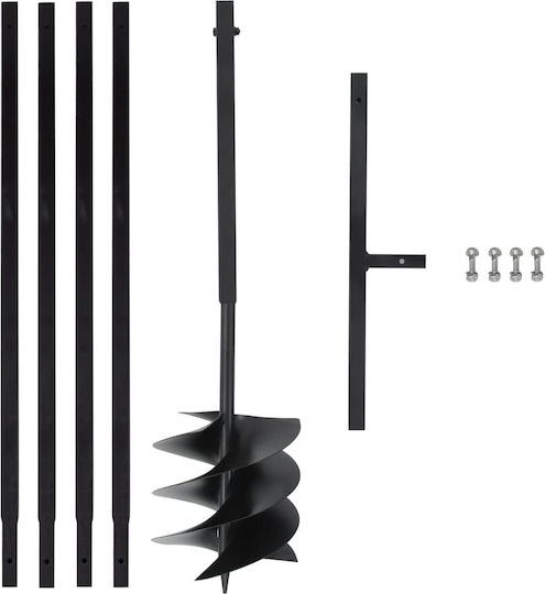 vidaXL Hand Drill with 250mm Handle and 4m Steel Extension Tube