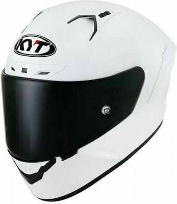 KYT NZ-Race Plain Full Face Helmet ECE 22.05 White