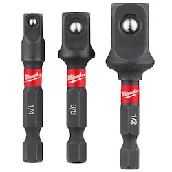 Milwaukee HEX Adapters Set 3 Pieces Milwaukee HEX Adapters Set 3 Pieces